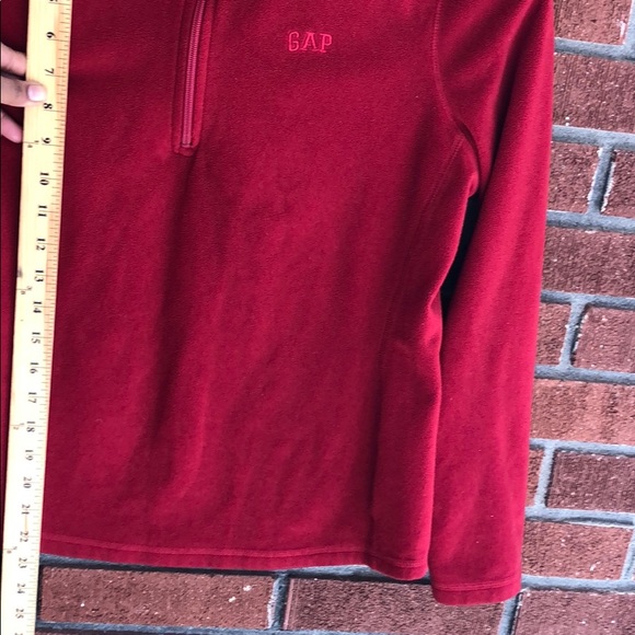 Gap women Red 1/4 zip fleece Sweater- Sz M - Picture 5 of 16